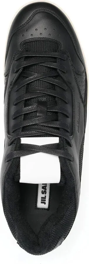 Panelled Low-Top Leather Sneakers - Image 4