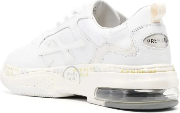 Panelled Low-Top Leather Sneakers - Image 3