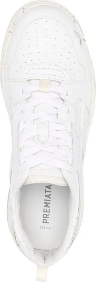 Panelled Low-Top Leather Sneakers - Image 4