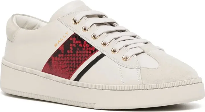 Panelled Low-Top Leather Sneakers - Image 2