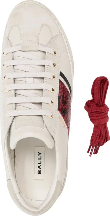 Panelled Low-Top Leather Sneakers - Image 4