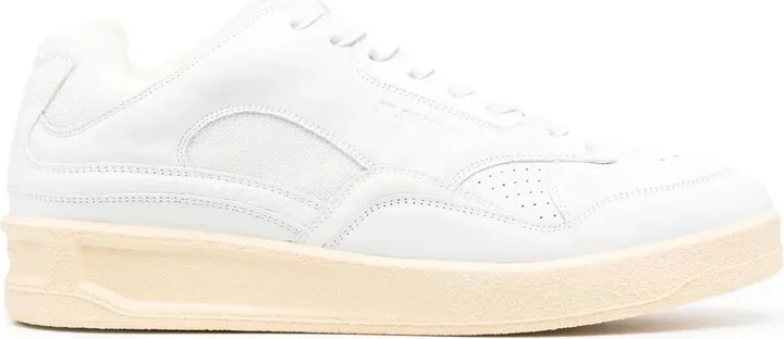 Panelled Low-Top Leather Sneakers