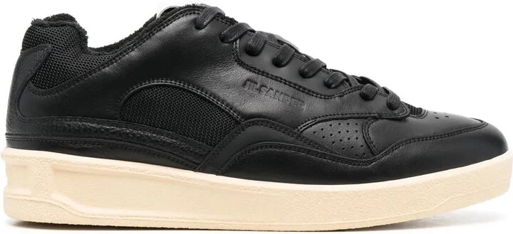 Panelled Low-Top Leather Sneakers