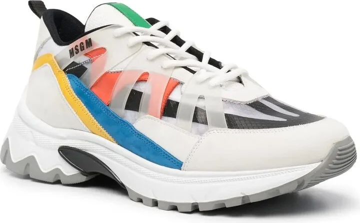 Panelled Low-Top Sneakers - Image 2