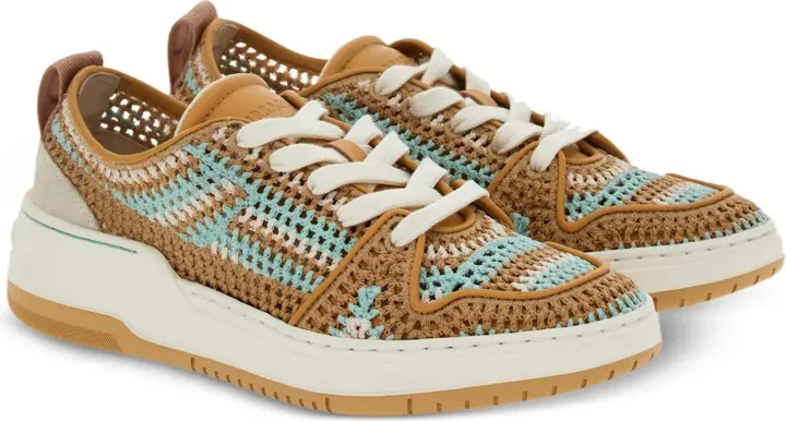 Panelled Macramé-Detail Sneakers - Image 2
