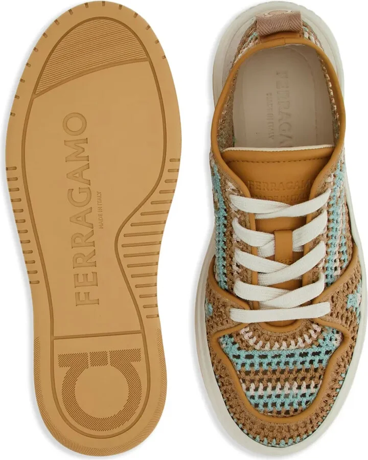 Panelled Macramé-Detail Sneakers - Image 5