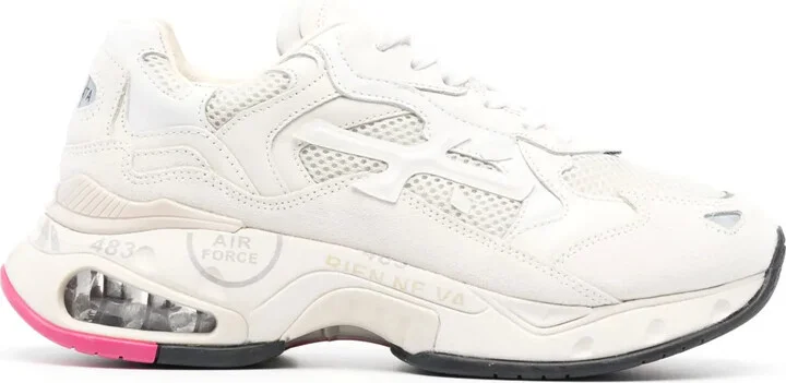Panelled-Mesh Low-Top Sneakers