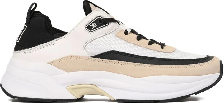 Panelled Monogram-Print Sneakers