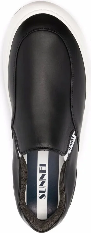 Panelled Slip-On Leather Sneakers - Image 4