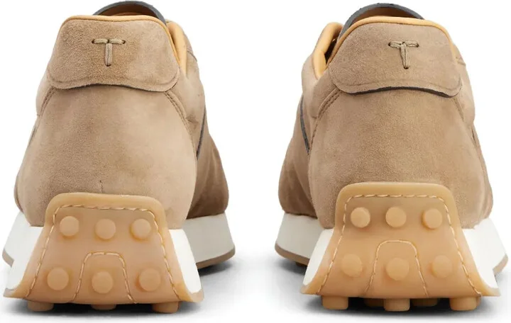 Panelled Suede Lace-Up Sneakers - Image 3