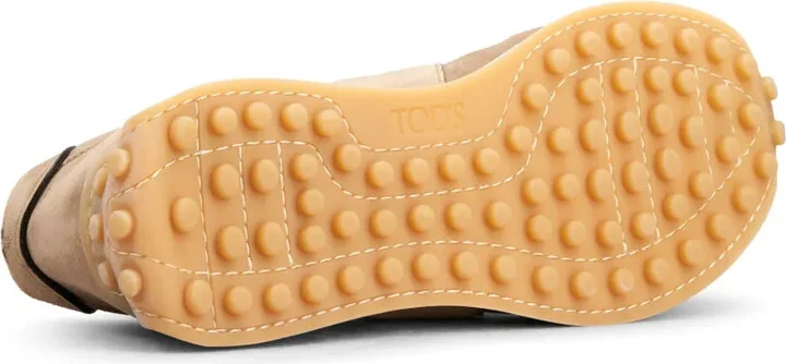 Panelled Suede Lace-Up Sneakers - Image 4