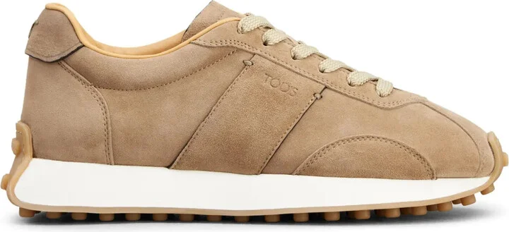 Panelled Suede Lace-Up Sneakers
