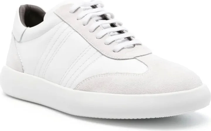 Panelled Suede-Leather Sneakers - Image 2