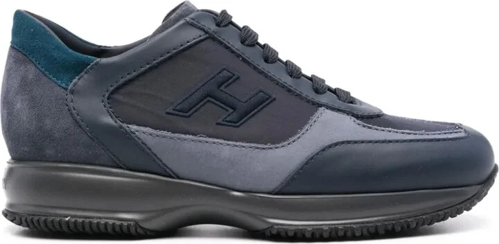 Panelled Suede-Leather Sneakers - Image 2
