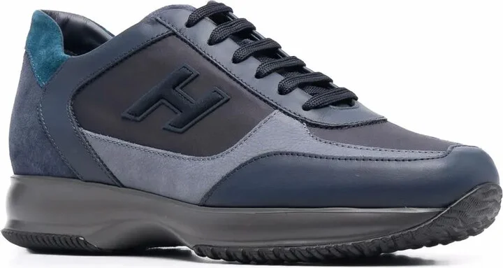Panelled Suede-Leather Sneakers - Image 4