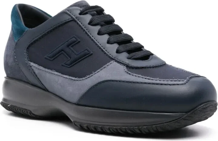 Panelled Suede-Leather Sneakers - Image 5