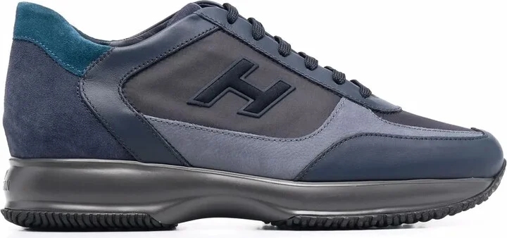 Panelled Suede-Leather Sneakers
