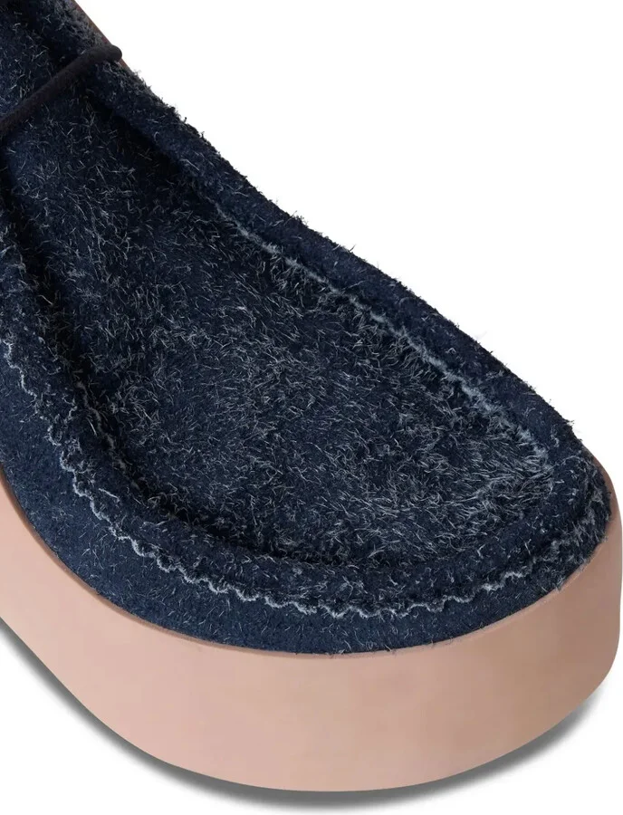Panelled Suede Platform Shoes - Image 4