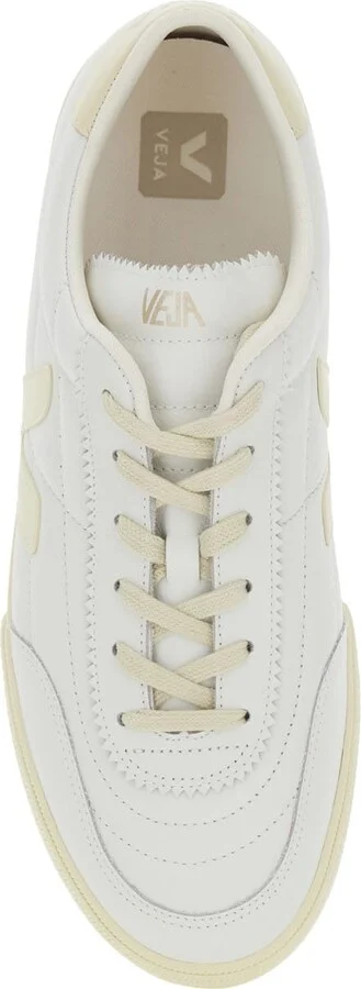 'panenka' White Sneaker With Logo On The Side And Contrasting Heel In Leather Unisex - Image 4