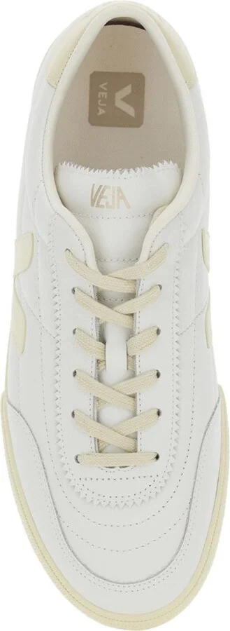 'Panenka' White Sneaker With Logo On The Side And Contrasting Heel In Leather Unisex - Image 4