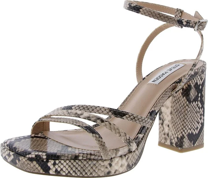 Panic Womens Faux Leather Block Heel