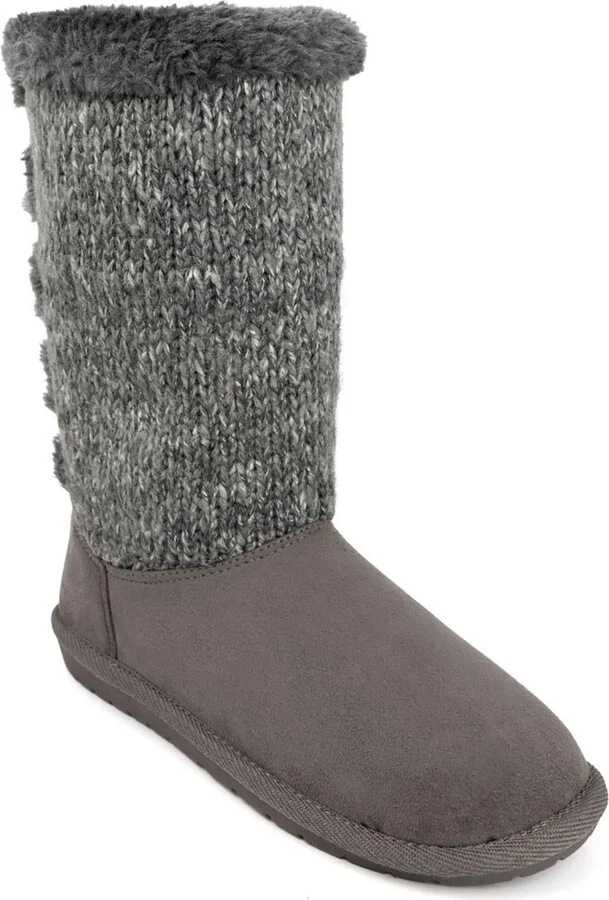 Panthea 2 Womens Faux Suede Knit Winter & Snow Boots