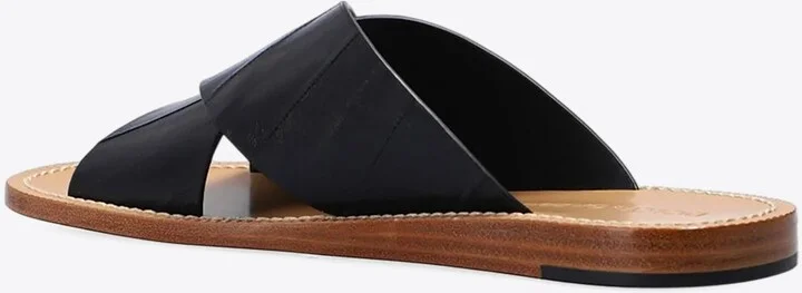 Pantheon Slides in Eel Skin Leather - Image 2