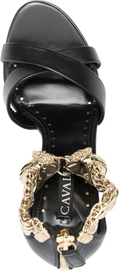 Panther crystal-embellished sandals - Image 4