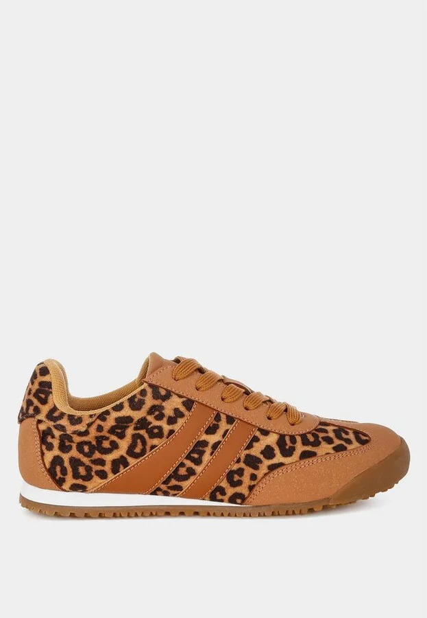 Panther Leopard Print Microfiber Sneakers - Image 2