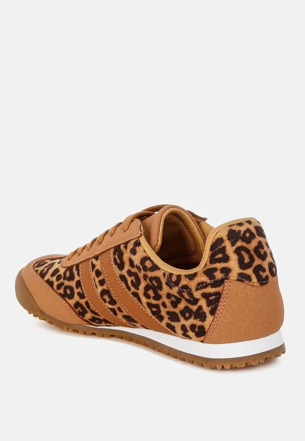 Panther Leopard Print Microfiber Sneakers - Image 3
