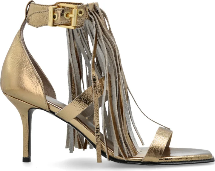 Paola Heeled Sandals, , - Gold