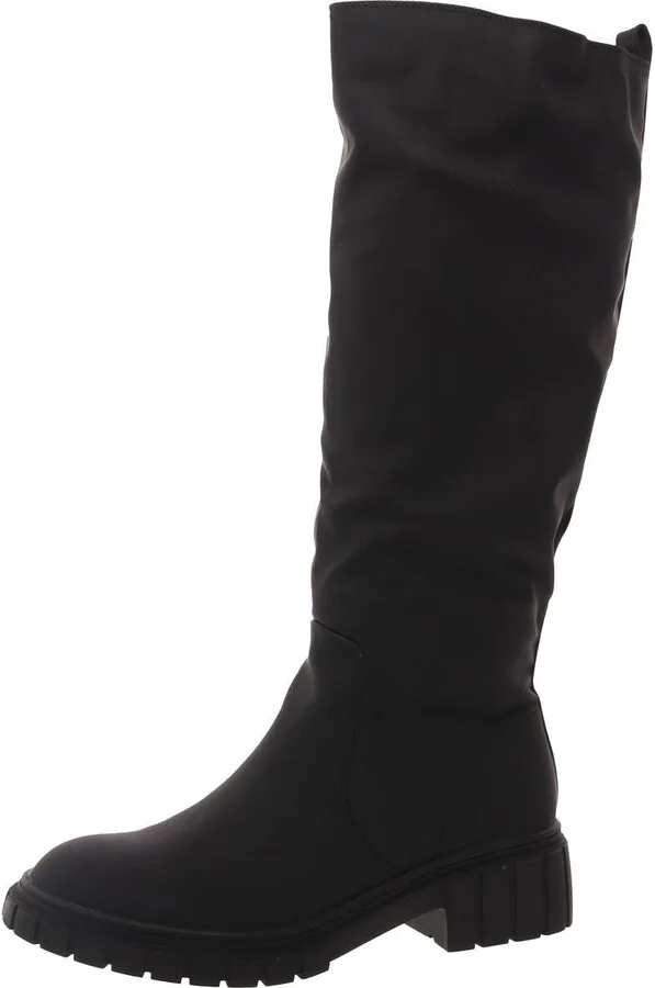 Paola Womens Padded Insole Man Made Knee-High Boots