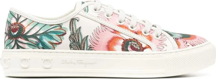 Papavero-print low-top sneakers