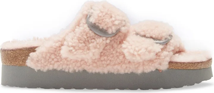 Papillio by Birkenstock Arizona Big Buckle Genuine Shearling Slide Sandal - Image 3