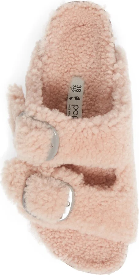 Papillio by Birkenstock Arizona Big Buckle Genuine Shearling Slide Sandal - Image 5