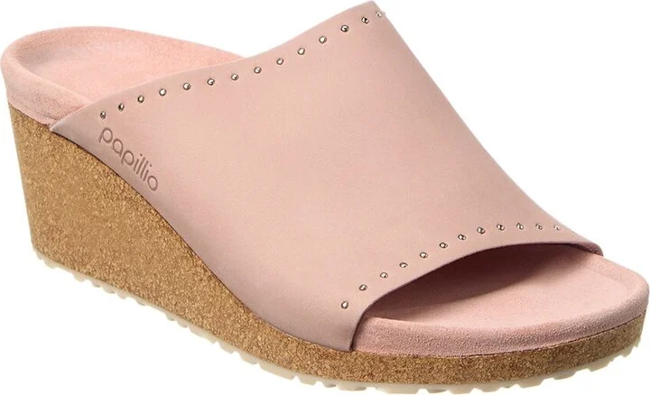 Papillio by Birkenstock Namica Rivets Narrow Leather Wedge Sandal
