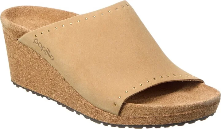 Papillio by Birkenstock Namica Rivets Narrow Leather Wedge Sandal