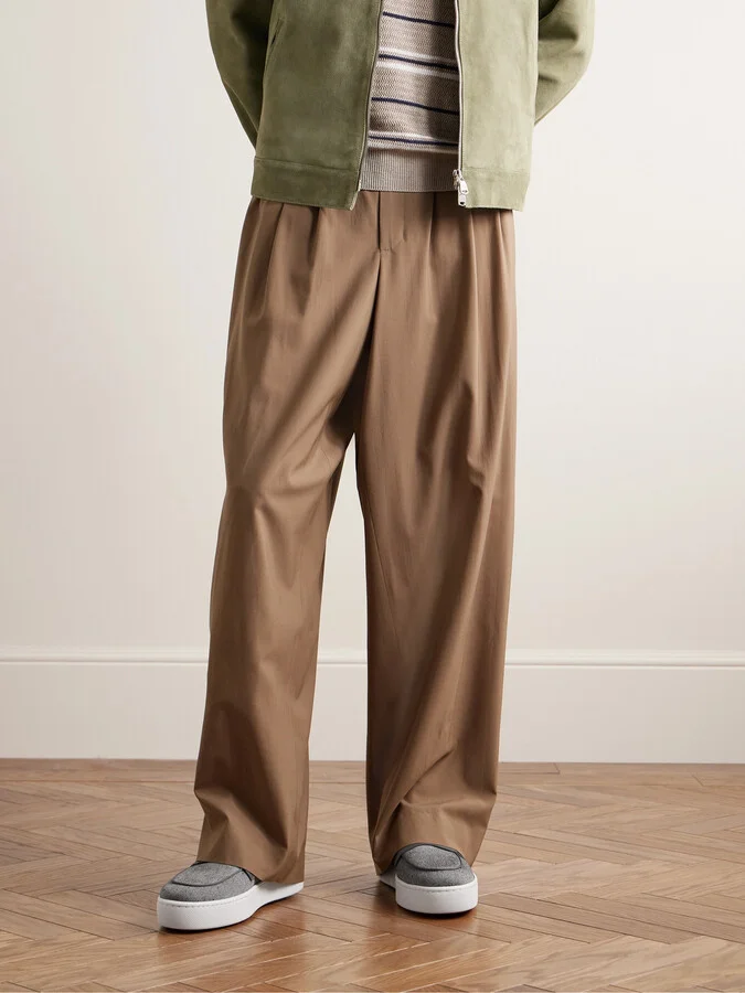 Paqueboat Leather-Trimmed Linen-Canvas Penny Loafers - Image 2