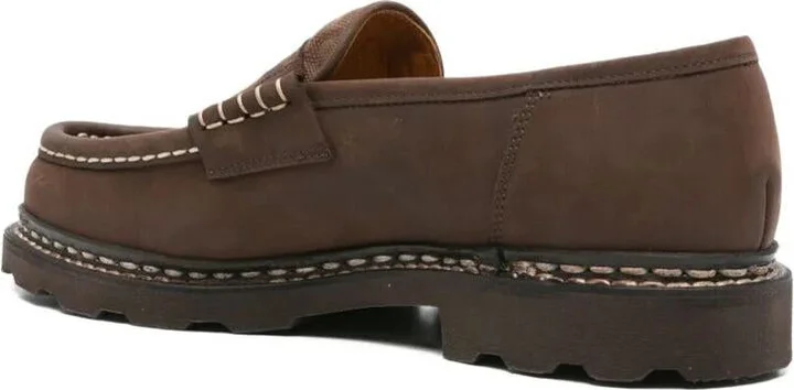 Paraboot Reims Suede Loafers With Canvas Inserts Shoes - Image 3