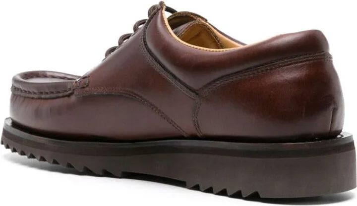 Paraboot Thiers Smooth Leather Boat Shoes - Image 3