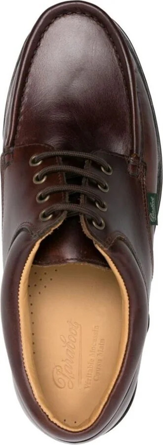Paraboot Thiers Smooth Leather Boat Shoes - Image 4