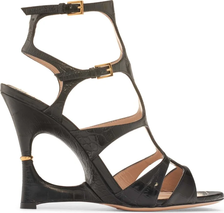 Paradise Cage Croc Embossed Sandal - Image 3