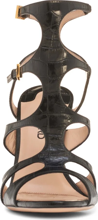 Paradise Cage Croc Embossed Sandal - Image 4