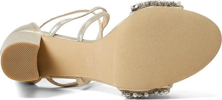 Paradox London Hira Women's Shoes Champagne : 7 M, Textile - Image 3