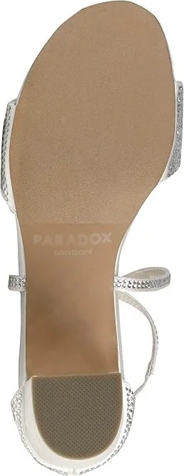 Paradox London Ines Women's Shoes Ivory : 11 M, Textile - Image 3