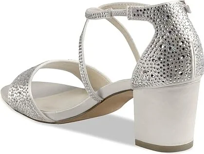 Paradox London Ines Women's Shoes Ivory : 11 M, Textile - Image 4