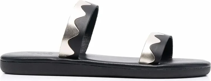 Paralia zigzag-band leather sandals