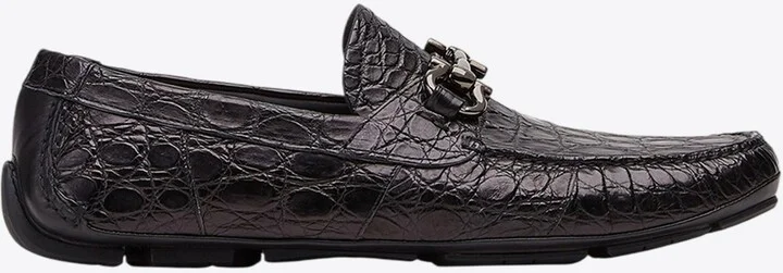 Parigi Croc-Embossed Leather Loafers