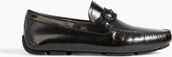 Parigi glossed-leather driving shoes