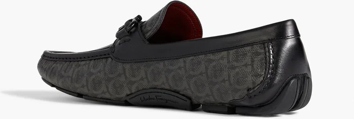 Parigi logo-print textured-leather driving shoes - Image 3